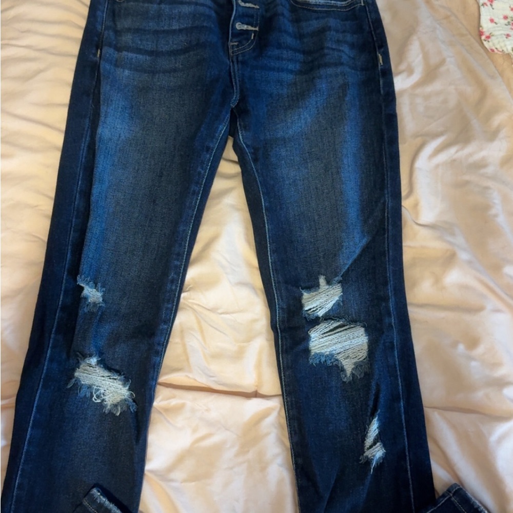 KanCan Blue Skinny Jeans Distressed Style